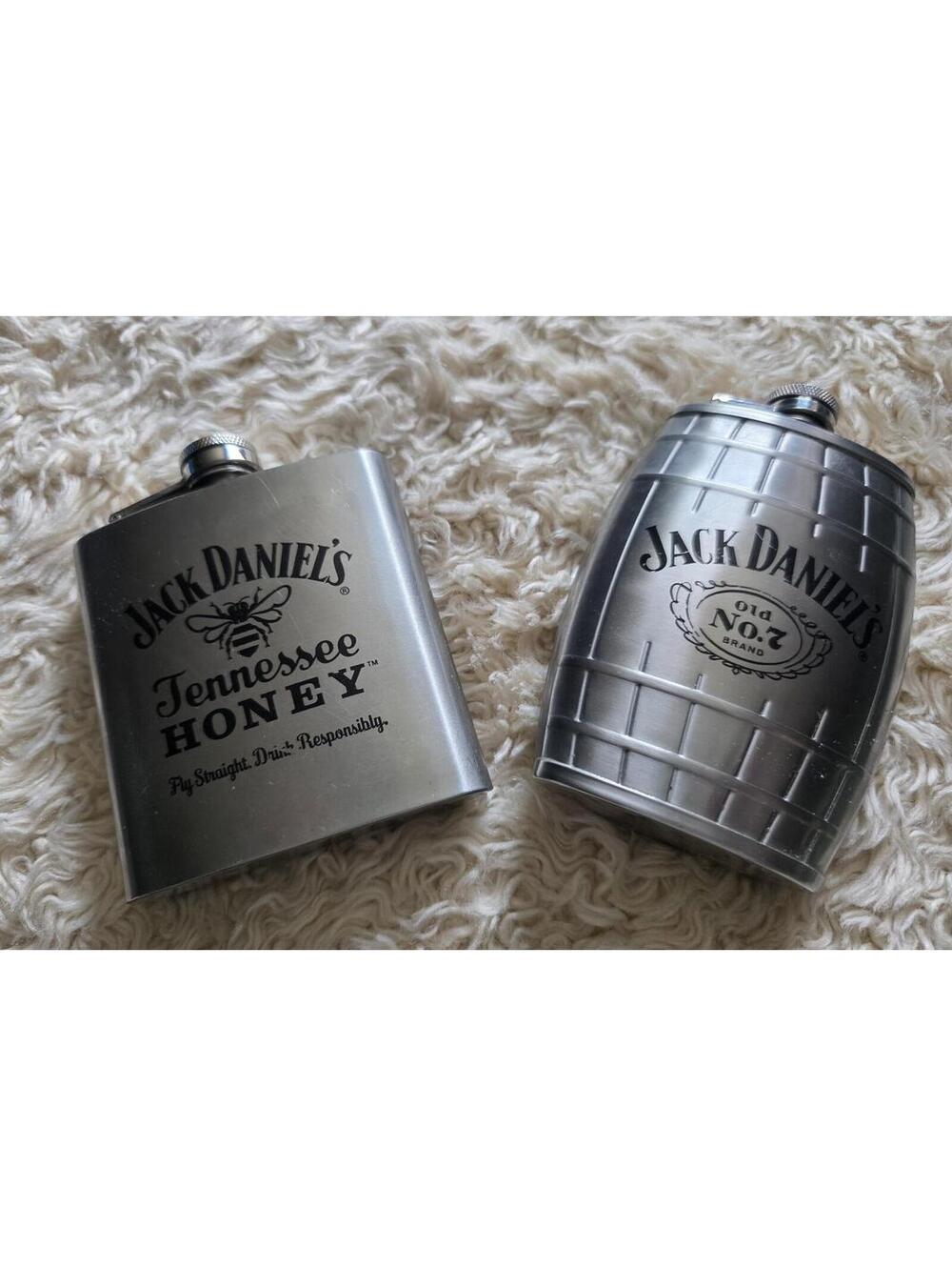 Flasks Jack Daniel's Stainless Steel Set Tennessee Honey & Old No. 7 Barrel